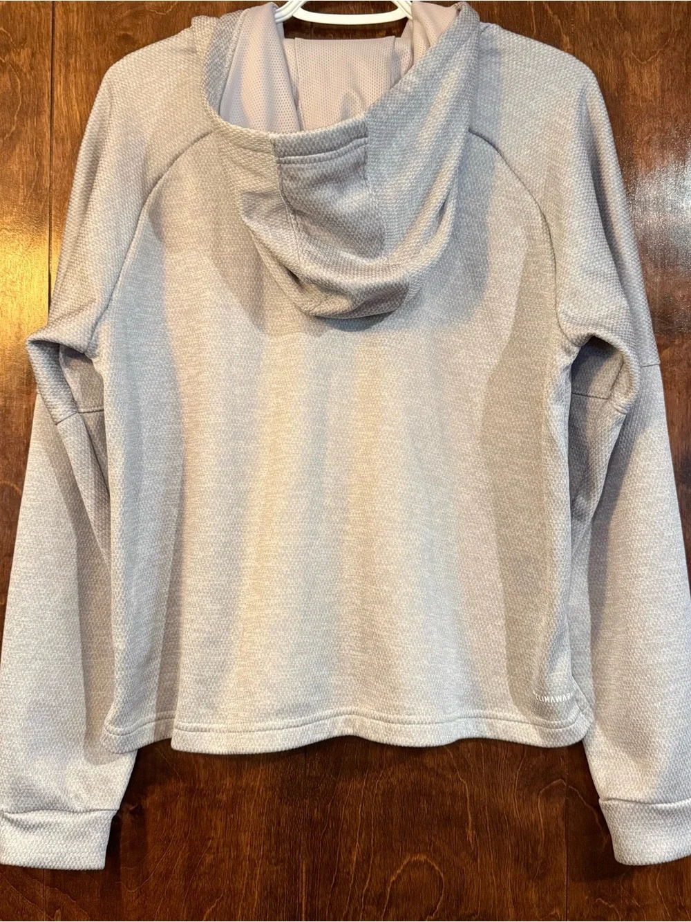 Adidas ClimaWarm Gray Cropped Hoodie Women’s Large Athleisure